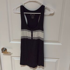 American eagle soft and sexy gray and white tank